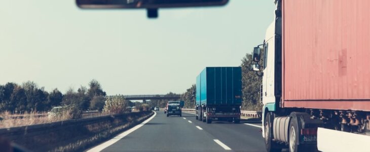 trucks on highway